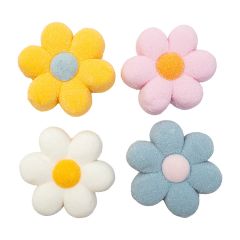 Nubes de azúcar flores de colores (12) - PME