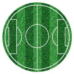 Papel de azúcar Campo de fútbol 19,5 cm - Sin gluten - Dekora
