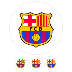 Papel de azúcar fútbol Escudo Barcelona 20 cm - María Lunarillos