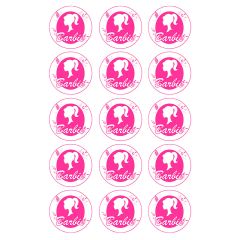 Oblea silueta Barbie 5 cm (15) - María Lunarillos