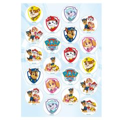 Obleas Patrulla Canina para galletas y cupcakes 3,4 cm (20) - Sin gluten - Dekora