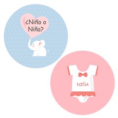 Pack papeles comestibles burn Niño o niña (resultado niña) 19 cm - María Lunarillos