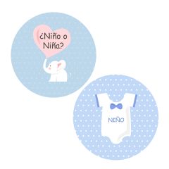 Pack papeles comestibles burn Niño o niña (resultado niño) 17 cm - María Lunarillos