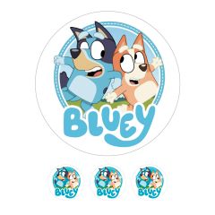 Papel de azúcar Bluey 20 cm - María Lunarillos