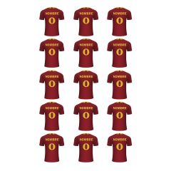 Papel de oblea - Camiseta fútbol España nombre y número 5 cm (15) - Impresión personalizada
