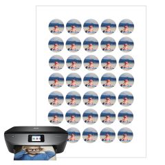 Papel de arroz fino - Círculos de 3 cm (35) - Impresión personalizada