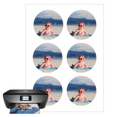 Papel de arroz fino - Círculos de 8 cm (6) - Impresión personalizada