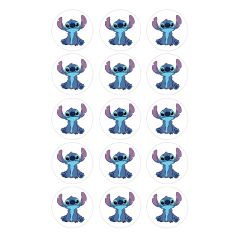 Oblea Stitch 5 cm (15) - María Lunarillos