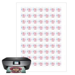 Papel de oblea grueso - 70 fotos iguales en Cuadrados de 2 cm - Impresión personalizada