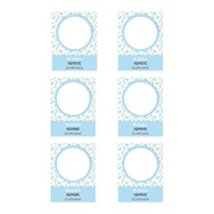Papel de azúcar con foto, nombre y fecha personalizada - Mi Bautizo azul 6 x 8 cm (6)