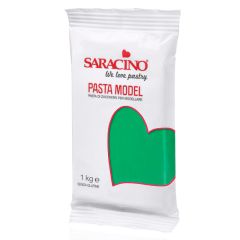 Pasta para modelar verde 1 kg - Sin gluten - Saracino