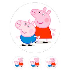 Papel de azúcar Peppa Pig - 20 cm - María Lunarillos