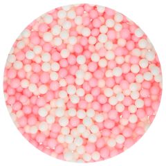 Perlas de azúcar blancas y rosas 60 g - Funcakes