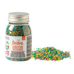 Perlas minis de azúcar multicolor metálicas 100 g - Decora