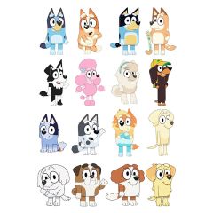 Oblea Stickers Bluey personajes - María Lunarillos