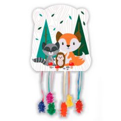 Piñata animales del bosque Wild One 28 x 31,5 cm - Conver Party