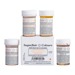 Pinturas metalizadas 20 g (4) - Sin gluten - Sugarflair