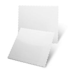 Plato cuadrado ondulado blanco 30 cm