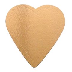 Plato en forma de corazón para tarta dorado 28 cm