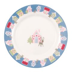 GreenGate Laura Frühstücksteller – Dusty Blue, 20,5 Cm, Aus Steingut, Skandinavisches Design
