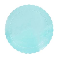 Plato redondo ondulado azul bebé 30 cm