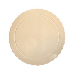 Plato redondo ondulado beige 25 cm