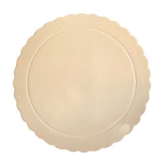 Plato redondo ondulado beige 30 cm
