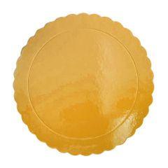 Plato redondo ondulado dorado 30 cm