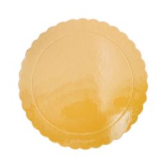 Plato redondo ondulado dorado claro 25 cm