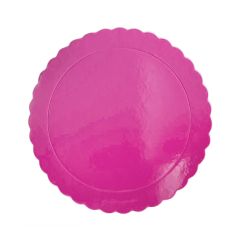 Plato redondo ondulado fucsia 25 cm