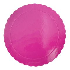 Plato redondo ondulado fucsia 35 cm