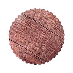 Plato redondo ondulado madera 25 cm