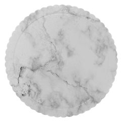 Plato redondo ondulado mármol 30 cm - Azucren