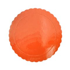 Plato redondo ondulado naranja 20 cm