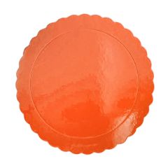 Plato redondo ondulado naranja 25 cm