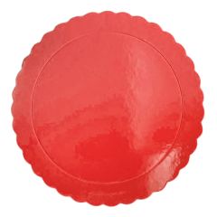 Plato redondo ondulado rojo 35 cm