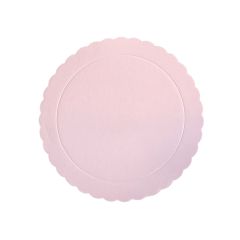 Plato redondo ondulado rosa bebé 20 cm