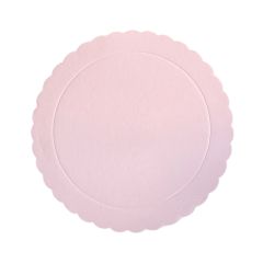 Plato redondo ondulado rosa bebé 25 cm
