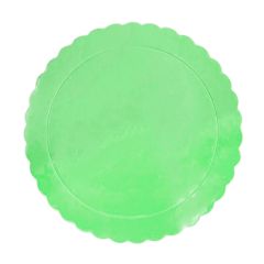 Plato redondo ondulado verde claro 25 cm