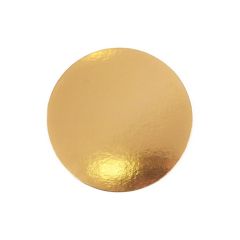 Plato redondo para tarta dorado 18 cm