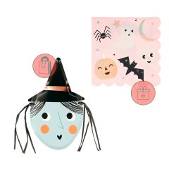Platos bruja Halloween 29 cm (8) - Meri Meri + REGALO servilletas 