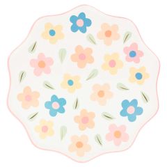 Platos con bordes ondulados flores 27 cm (8) - Meri Meri