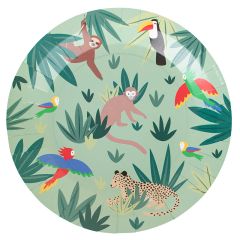 Platos de papel animales tropicales 22 cm (8) - My Little Day
