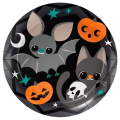 Platos de papel Halloween 23 cm (8) - Liragram