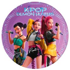 Platos de papel K-Pop Demon Hunters 19,5 cm (8) - Decorata Party
