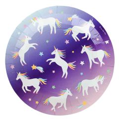 Platos de papel unicornios 22 cm (8) - My Little Day