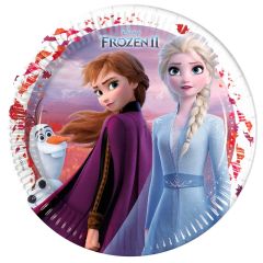 Platos de papel Frozen 23 cm (8) - Decorata Party