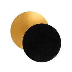 Platos redondos negros y dorados 12,5 cm (10) - Pastkolor