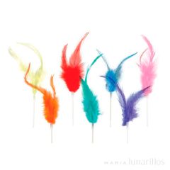 Pluma pequeña doble 16 cm