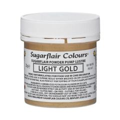 Purpurina en polvo oro claro 25 g - Sin gluten - Sugarflair